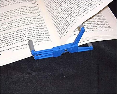 حامل صفحات الكتب المحمول للقراءة بدون استخدام اليدين في السرير، أثناء التنقل، على جهاز المشي ودراجة التمرين - يعمل على الأغلفة الصلبة، والأغلفة الورقية، والمجلات، والقصص المصورة، والفنون، والبيانو، وكتب الوصفات in Kuwait