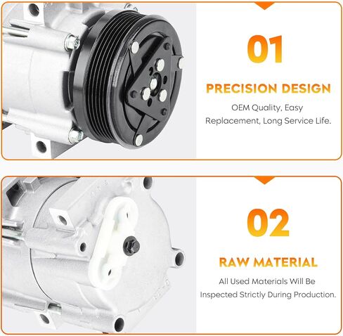 AC Compressor and A/C Clutch for Ford Taurus 3.0L 2001 2002 2003 2004 2005 2006 2007, Mercury Sable 3.0L 2001 2002 2003 2004 2005, 6511475 10103090 in Saudi Arabia