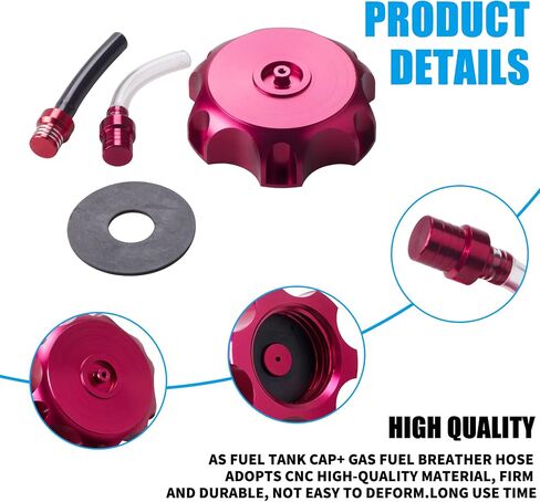 JINGKE CNC Aluminum Gas Fuel Tank Cap with Breather Valve for 50cc 70cc 90cc 110cc 125cc 140cc 150cc 160cc Pit Dirt Motor Bike Dirt Bike ATV Taotao SSR Roketa (BLACK)… in Saudi Arabia