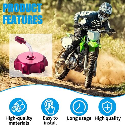 JINGKE CNC Aluminum Gas Fuel Tank Cap with Breather Valve for 50cc 70cc 90cc 110cc 125cc 140cc 150cc 160cc Pit Dirt Motor Bike Dirt Bike ATV Taotao SSR Roketa (BLACK)… in Saudi Arabia