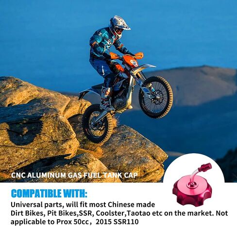 JINGKE CNC Aluminum Gas Fuel Tank Cap with Breather Valve for 50cc 70cc 90cc 110cc 125cc 140cc 150cc 160cc Pit Dirt Motor Bike Dirt Bike ATV Taotao SSR Roketa (BLACK)… in Saudi Arabia