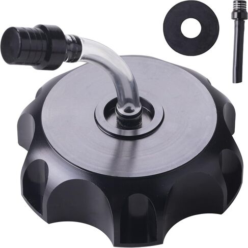 JINGKE CNC Aluminum Gas Fuel Tank Cap with Breather Valve for 50cc 70cc 90cc 110cc 125cc 140cc 150cc 160cc Pit Dirt Motor Bike Dirt Bike ATV Taotao SSR Roketa (BLACK)… in Saudi Arabia