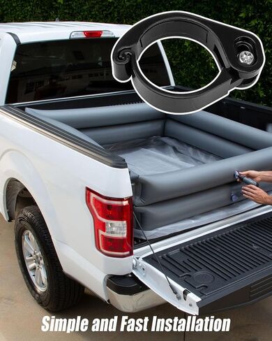 Tailgate Anti-Theft Lock Fit for Ford F-Series F150 F250 F350 2016 2017 2018 2019 2020 2021 2022 2023, Tailgate Locks with Heavy-Duty Aluminium Alloy for Pickup Truck- Black in Kuwait