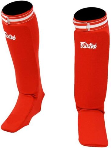 Fairtex SPE1 Kickboxing MMA Muay Thai Padded Elastic Training Sparring Shin Pads One Size Fits All in Saudi Arabia