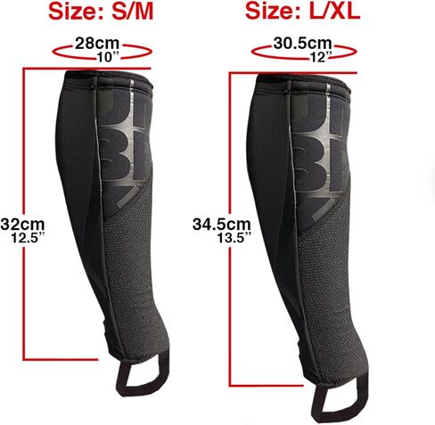 UNBROKENSHOP Shin Sleeves Pro Black 7mm Neoprene, Weightlifting, Deadlift, Rope Climb, Box Jumps for Men and Women, A Pair in Saudi Arabia