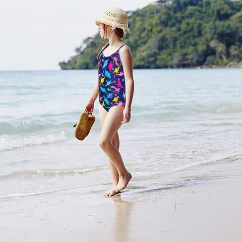 ملابس سباحة للفتيات من PASHOP قطعة واحدة للأطفال من عمر 4 إلى 8 سنوات، ملابس سباحة للفتيات الصغيرات مع حزام قابل للتعديل in Kuwait