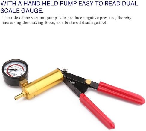 مجموعة نزف الفرامل 2 في 1 المحمولة لاختبار ضخ الفرامل، 16 قطعة أداة نزف قابض الفرامل مع محولات قياس مجموعة نزف سائل الفرامل للسيارات للدراجة والدراجة النارية والسيارة والشاحنة (أحمر) in Kuwait