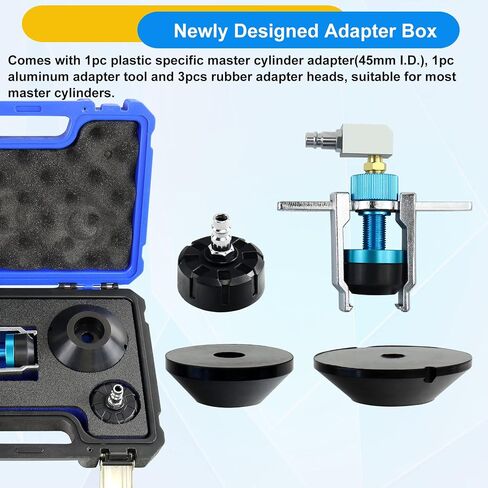 JoyFans Brake Clutch System Master Cylinder Adapter Kit, Works with Brake Bleeder Tool for Car Truck Brake Fluid Replacement, Automotive Universal 5PCS in Black Case in Saudi Arabia