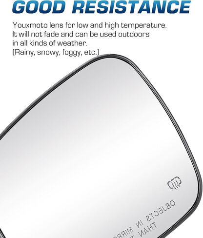 مرآة YOUXMOTO الزجاجية للركاب على الجانب الأيمن لسيارة كرايسلر تاون آند كانتري 2008-2016؛ 08-2020 لدودج جراند كارافان؛ 2012-2015 لذاكرة الوصول العشوائي C/V؛ 09-14 لفولكس فاجن روتان زجاج ساخن، ‎68026177AB/ 68026176AB in Kuwait