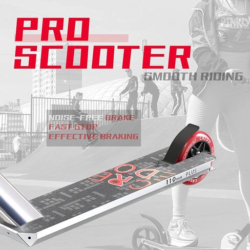 سكوتر احترافي - سكوتر حيلة - مصمم للأولاد والبنات، خدعة للمراهقين - سكوتر احترافي للأطفال بعمر 8 سنوات فما فوق ومناسب للراكبين من جميع المستويات in Kuwait