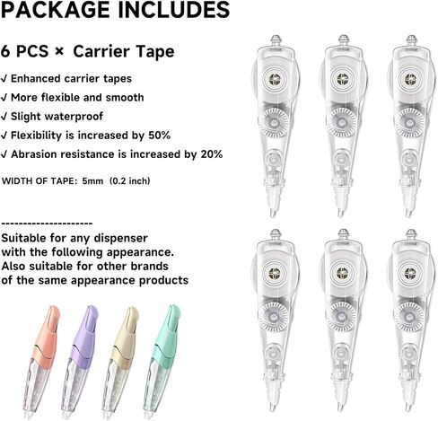 6 قطع من أشرطة تصحيح اللون الأبيض المحسّنة سريعة الجفاف، أشرطة الناقل (CR-01) in Kuwait