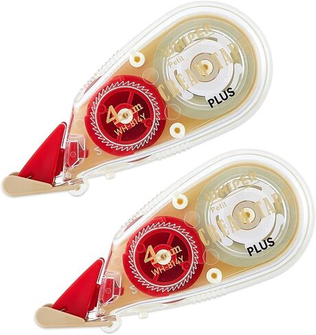 PLUS WH-814Y Correction Tape, Whitepaper Pouch, Cream Tape, 0.2 inches (4 mm), 51-642 x 2 in Saudi Arabia