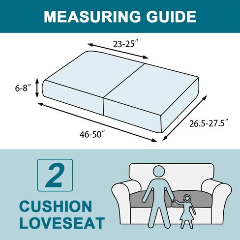 أغطية وسائد الأريكة الفيروزية المقاومة للماء، أغطية وسائد الأريكة لـ 3 وسائد للأريكة وغطاء الأريكة الفردي وغطاء الأريكة مجموعة أغطية مقاعد من القماش السميك المبطن (3 أغطية مقاعد، رمادي) in Kuwait