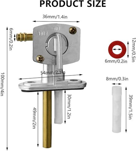 صمام الوقود بيتكوك لكاواساكي بايو 220 250 300 البراري 300 360 400 سوزوكي LTZ 250 400 ياماها TTR 90 125 225 ATV دراجة نارية الوقود بيتكوك الغاز صمام إيقاف التبديل in Kuwait
