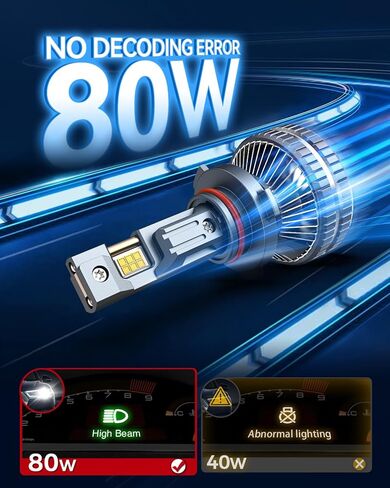 مصابيح Laxmas 9012/HIR2، فائقة السطوع، 9012 لمبات إضاءة طويلة العمر، التوصيل والتشغيل، عبوة من 2 in Kuwait