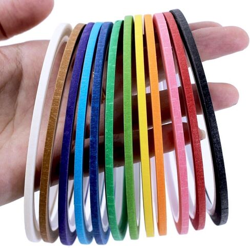 Supla 12 لونًا، 12 لفة من شريط شبكي للسبورة البيضاء، أشرطة تحديد شبكية، 1/8 بوصة عرض × 42 بوصة طول لكل لفة، شريط لاصق ملون وأشرطة رسم بياني للفنانين in Kuwait