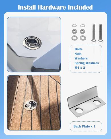 مزلاج سحب دافق مقاس 2 بوصة لخزانة RV والخزانة البحرية، مزلاج سحب مستدير من الفولاذ المقاوم للصدأ 316 لسطح القارب واستبدال أجهزة باب المقصورة in Kuwait