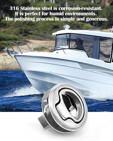 مزلاج سحب دافق مقاس 2 بوصة لخزانة RV والخزانة البحرية، مزلاج سحب مستدير من الفولاذ المقاوم للصدأ 316 لسطح القارب واستبدال أجهزة باب المقصورة in Kuwait