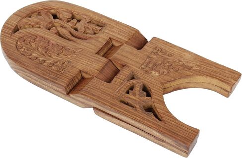 Christmas Gifts Hand Carved Wooden Quran Book Holder Rihal Religious Book Holder Folding Book Stand Antique Gift for Book Reading Lovers Vintage Style Bookrest for Hands Free Reading in Saudi Arabia