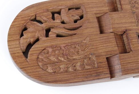 Christmas Gifts Hand Carved Wooden Quran Book Holder Rihal Religious Book Holder Folding Book Stand Antique Gift for Book Reading Lovers Vintage Style Bookrest for Hands Free Reading in Saudi Arabia