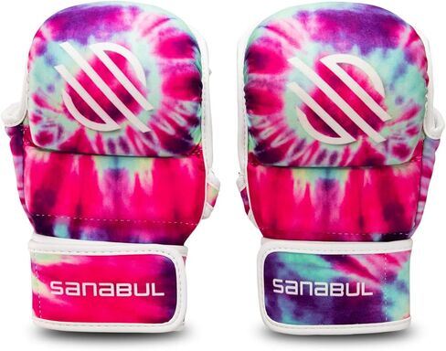 قفازات Sanabul Funk Strike Tie Dye 7oz قفازات MMA الهجينة للسجال | قفازات التدريب للرجال والنساء | حماية من الصدمات بالجل | قفازات الملاكمة الرياضية القتالية MMA in Kuwait