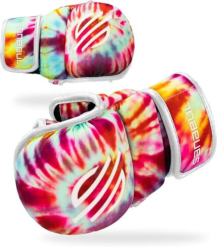 Sanabul Funk Strike Tie Dye 7oz Hybrid MMA Gloves for Sparring | Training Gloves for Men and Women | Gel-Infused Impact Protection | Kick Boxing Grappling Combat Sports MMA Gloves in Saudi Arabia