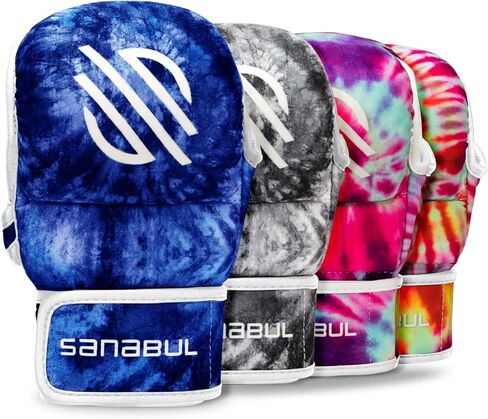 Sanabul Funk Strike Tie Dye 7oz Hybrid MMA Gloves for Sparring | Training Gloves for Men and Women | Gel-Infused Impact Protection | Kick Boxing Grappling Combat Sports MMA Gloves in Saudi Arabia