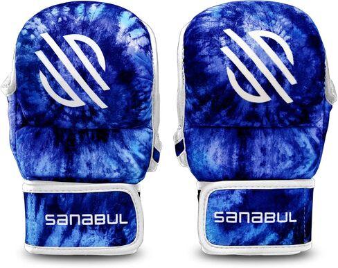 Sanabul Funk Strike Tie Dye 7oz Hybrid MMA Gloves for Sparring | Training Gloves for Men and Women | Gel-Infused Impact Protection | Kick Boxing Grappling Combat Sports MMA Gloves in Saudi Arabia