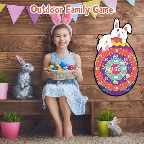 Toys for Kids 3-5, Large Dart Board for Kids Dartboards with 12 Velcro Sticky Balls Easter Basket Stuffers Birthday Gifts Toys for Boy Girl 4-8 Years Old Easter Birthday Party Favor in Saudi Arabia