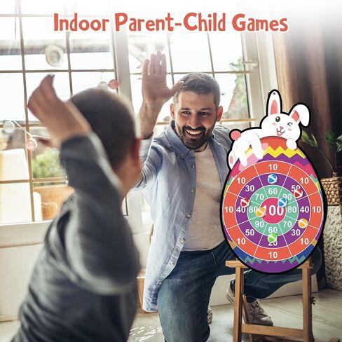 Toys for Kids 3-5, Large Dart Board for Kids Dartboards with 12 Velcro Sticky Balls Easter Basket Stuffers Birthday Gifts Toys for Boy Girl 4-8 Years Old Easter Birthday Party Favor in Saudi Arabia