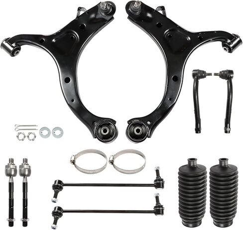 10Pc Kit Front Lower Control Arm Sway Bar link Boots Replacement for 2007-2012 Hyundai Santa Fe Replacement for KIA Sorento 2011-2013 in Saudi Arabia