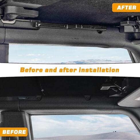 MAIKER Bronco Front Roll Bar Grab Handles Aluminum Grip Handle Compatible with 2021-2022 Ford Bronco 2 & 4 Door, Black in Saudi Arabia