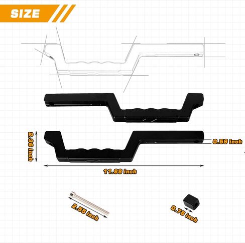 MAIKER Bronco Front Roll Bar Grab Handles Aluminum Grip Handle Compatible with 2021-2022 Ford Bronco 2 & 4 Door, Black in Saudi Arabia