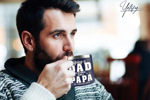 Father's Day Gifts for Dad, Papa from Daughter Son - Papa Gifts - Dad Gifts from Daughter Son - Presents for Dad - Dad Birthday Gift - Gifts for Grandpa - Papa Mug - Dad Mug 14oz, Navy in Saudi Arabia