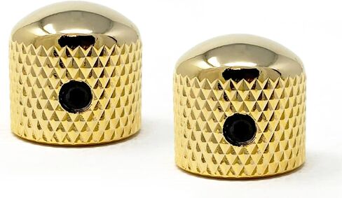 Black Metal Rounded Dome Knobs compatible with Fender Telecaster Guitar and Precision P-Bass (Set of 2) 1/4 Inch Solid Shaft RK60US-BLK in Saudi Arabia