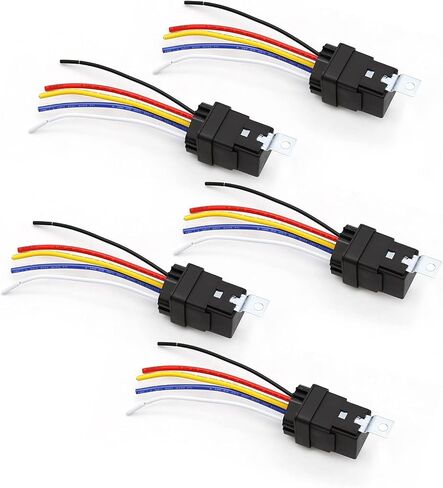 24VDC 30APM Waterproof Relay with Harness, 5 Pack 5-PIN SPDT Automotive Relay Replacement for Automotive Truck Boat Electric Wiring in Saudi Arabia