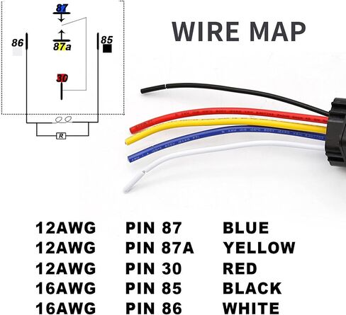 24VDC 30APM Waterproof Relay with Harness, 5 Pack 5-PIN SPDT Automotive Relay Replacement for Automotive Truck Boat Electric Wiring in Saudi Arabia