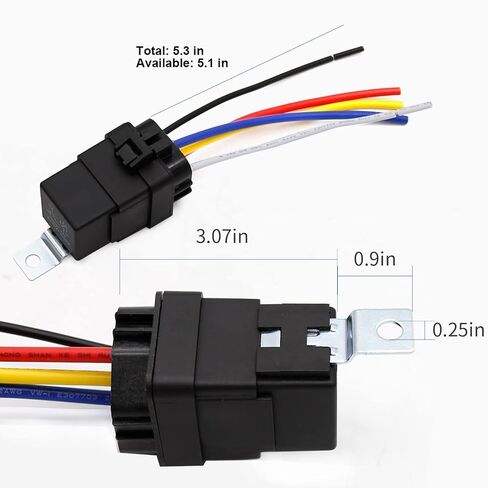 24VDC 30APM Waterproof Relay with Harness, 5 Pack 5-PIN SPDT Automotive Relay Replacement for Automotive Truck Boat Electric Wiring in Saudi Arabia