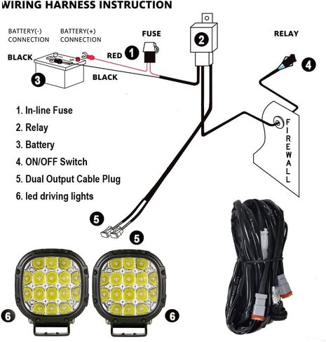 أضواء الطرق الوعرة LED الدائرية من BIGLIONX مقاس 7 بوصة 2 قطعة 210 وات 32000 لومن LED أضواء الطرق الوعرة فائقة السطوع العنبر أضواء الطرق الوعرة بقعة أضواء القيادة مع تسخير الأسلاك IP68 للشاحنات بيك اب ATV UTV SUV in Kuwait