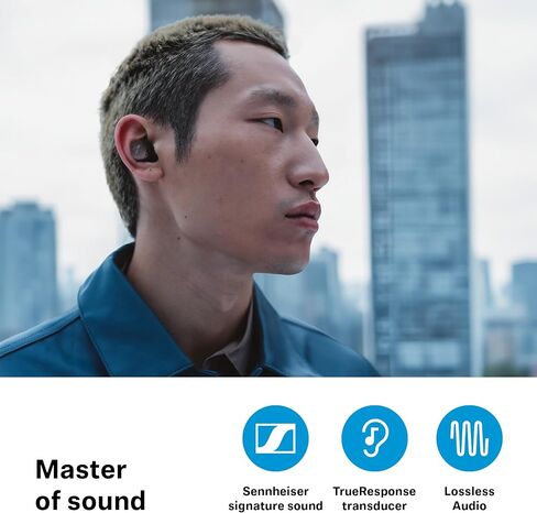 سماعات أذن ذكية Sennheiser MOMENTUM True Wireless 4 مزودة بتقنية Bluetooth 5.4 وصوت واضح للغاية وتصميم مريح وعمر بطارية يصل إلى 30 ساعة وتقنية ANC التكيفية وصوت LE وAuracast - أسود نحاسي in Kuwait