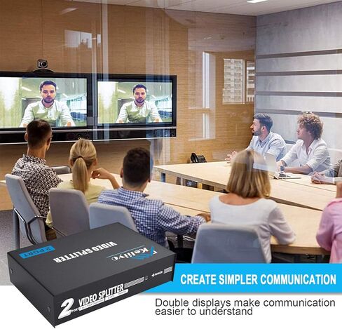 مقسم فيديو VGA مزود بمنفذين مع محول تيار متردد 1 إلى 2 ناسخ VGA يدعم دقة 1920X1440 وعرض النطاق الترددي 220 ميجاهرتز لتكرار الشاشة in Kuwait