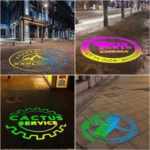 جهاز عرض GOBO بشعار LED بقدرة 60 وات IP67 مقاوم للماء بتأثير DJ، يتضمن زجاج GOBO مخصص مجاني لعرض الصور الداخلية والخارجية لمتاجر شركات الفنادق وإعلانات الزفاف in Kuwait