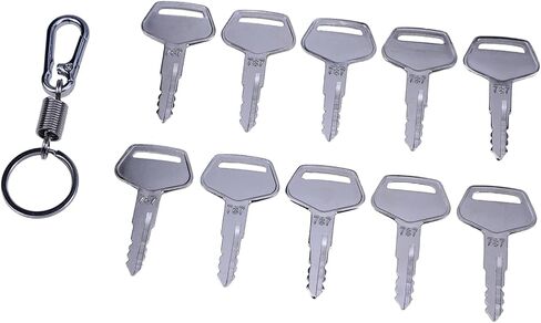 ZTUOAUMA 10X Ignition Keys #787 with Key Chain TR261434 Compatible with Komatsu Excavator Dozer Loader Kalmar Dressta Sakai Models 2019 in Kuwait