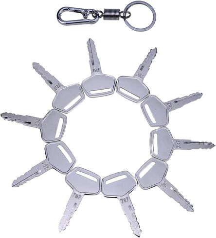 ZTUOAUMA 10X Ignition Keys #787 with Key Chain TR261434 Compatible with Komatsu Excavator Dozer Loader Kalmar Dressta Sakai Models 2019 in Kuwait