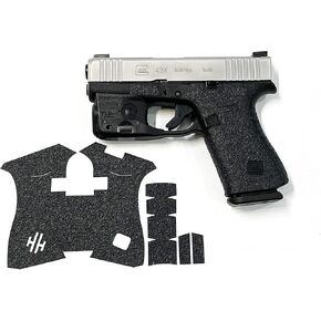 Handleitgrips Gun Grip Tape Compatible with Glock 43x and Glock 48 - Black Textured Rubber Pistol Grip Tape, Easy Installation, Gun Parts & Accessories, Veteran Owned, Made in The USA