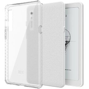 TUDIA SKN Clear Designed for Onyx Boox Palma 2 Case Back Cover, [Reinforced Corners] Shockproof Slim Anti-Yellowing Silicone Gel Transparent Back Lightweight Grip TPU Bumper (Clear Glitter)