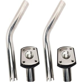 Pactrade Marine 2PCS S.S Boat Outrigger Pole Rod Holders Flush Mount