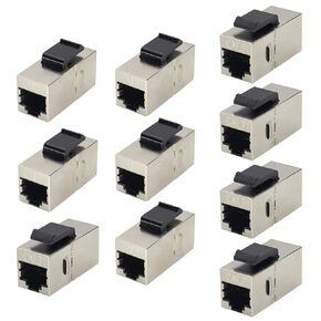 CAT7 Keystone Jack Ethernet Coupler Cat7 RJ45 Female to Female Keystone High-Speed Ethernet Coupler Connectivity for Standard Wall Plates & Patch Panels - UTP Inline RJ45 Coupler(2Pack/CAT7)