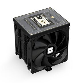 Thermalright Burst Assassin 120 Vision Black CPU Air Cooler, Desktop CPU Cooler with 1500RPM Speed,320x240 Resolving Power IPS LCD Screen with 2.4in,PC Cooling for Intel lga1851/1700/115X,AM4/AM5