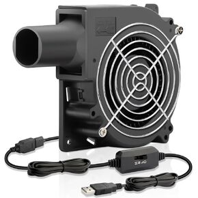 5V USB Cooling Blower Fan with Speed Control 120mm x 32mm DC Brushless Centrifugal Fan for BBQ Inflatable Outdoor Camping Receiver DVR Xbox Modem AV Cabinet